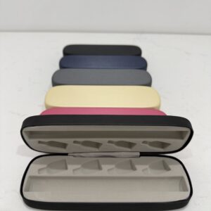 Metal glasses-style pen storage case